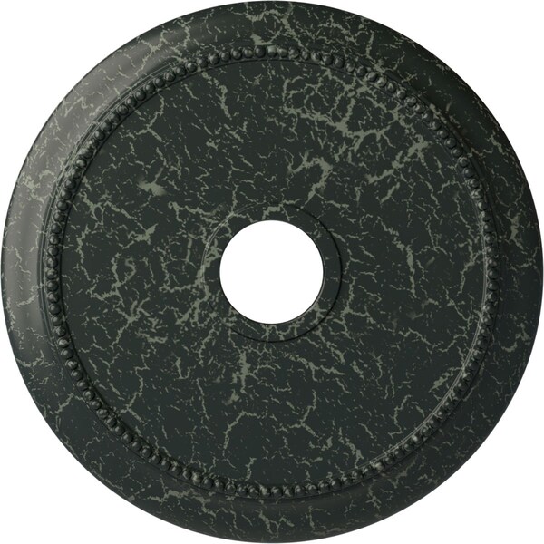 Ekena Millwork Crendon Medallion (Canopies up to 4 3/8"), 24 1/8"OD x 4 3/8"ID x 2 1/4"P, Painted Turtle Crackle CM24CRPTC - main